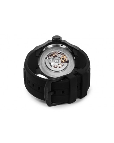 RELOJ DE HOMBRE AUTOMÁTICO ACERO Y CAUCHO NEGRO