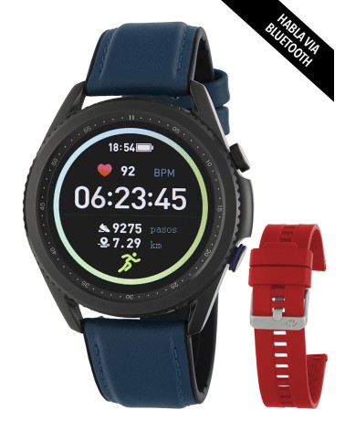 RELOJ PULSERA DE ACTIVIDAD DOS CORREAS ROJA AZUL