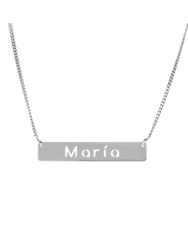 COLLAR EN PLATA 1ª LEY PERSONALIZADO CON NOMBRE