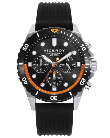 RELOJ DEPORTIVO HOMBRE CORREA CAUCHO CAJA ACERO CRONÓGRAFO