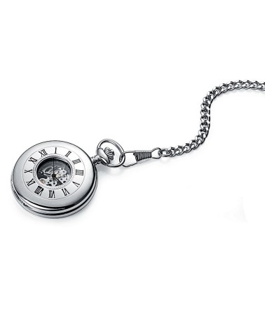 RELOJ DE BOLSILLO AUTOMÁTICO CON CADENA EN ACERO