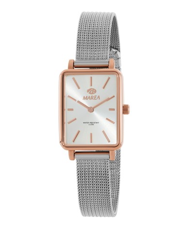 RELOJ DE MUJER ACERO BICOLOR CAJA RECTANGULAR