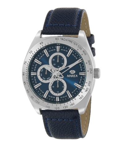 RELOJ DE HOMBRE MULTIFUNCIÓN CORREA Y FONDO ESFERA AZUL