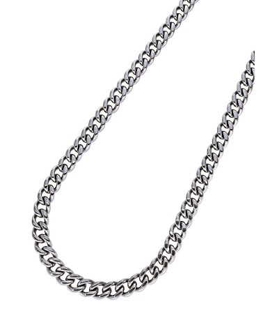 COLLAR ACERO DE HOMBRE ESLABON MODELO BARBADA 50 CMS