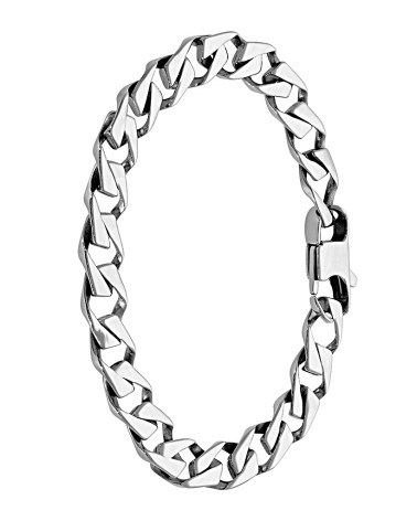 PULSERA HOMBRE Y MUJER ACERO MACIZA ESLABONES MODELO BARBADA