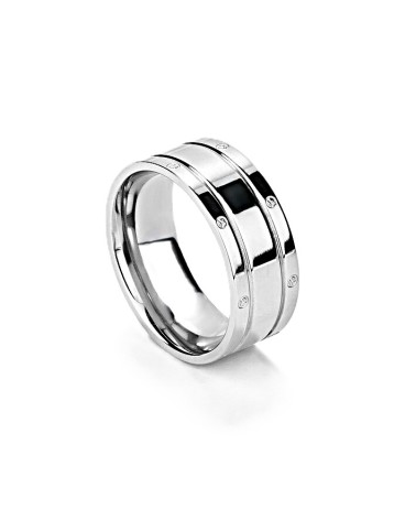 ANILLO HOMBRE Y MUJER ACERO TIPO ALIZANZA DOBLE
