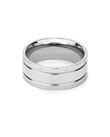 ANILLO HOMBRE Y MUJER ACERO TIPO ALIZANZA DOBLE