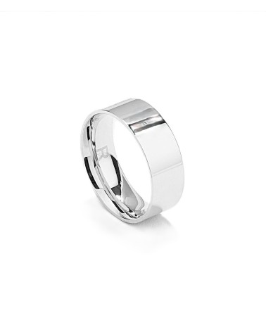 ANILLO ACERO TIPO ALIANZA ANCHO LISO DISEÑO PARA HOMBRE Y MUJER