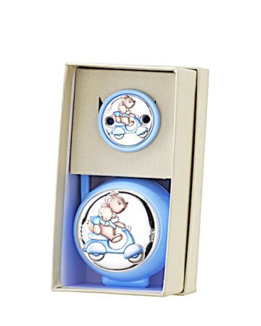 SET INFANTIL PARA BEBÉ PINZA CHUPETE CON PORTA CHUPETE