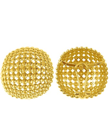PENDIENTE MAXI METAL DORADO DISEÑO DE BOLITAS CIERRE OMEGA