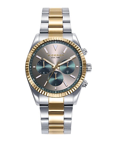 RELOJ DE HOMBRE BRAZALETE ACERO BIOLOR TRES ESFERAS INTERIORES