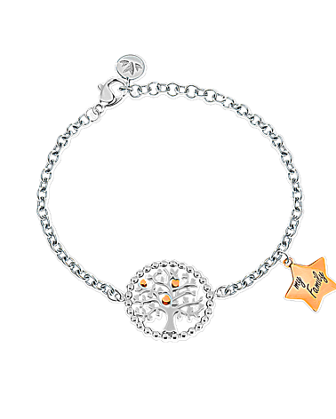 PULSERA ACERO COLGANTE ESTRELLA PERSONALIZADO Y ÁRBOL DE LA VIDA