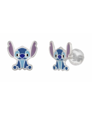 PENDIENTE COLECCIÓN OFICIAL DISNEY PLATA 1ª LEY LILO CON ESMALTE