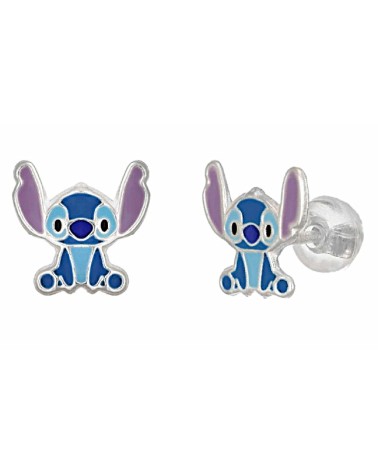 PENDIENTE COLECCIÓN OFICIAL DISNEY PLATA 1ª LEY LILO CON ESMALTE