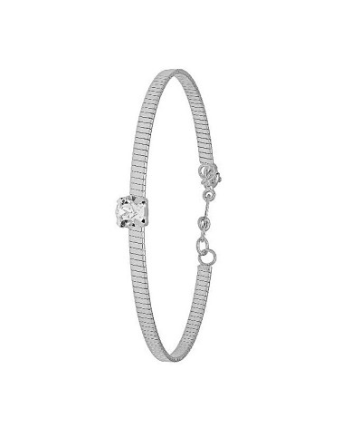 PULSERA PLATA 1ª LEY BRAZALETE CON CIRCONITA CENTRAL