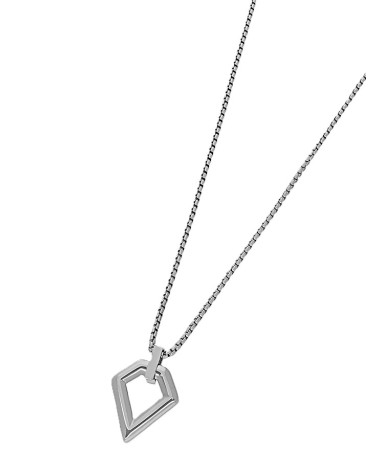 CADENA PARA HOMBRE DE ACERO CON COLGANTE EN FORMA DE ROMBO