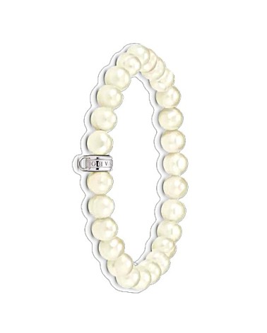 PULSERA DE PERLAS CULTIVADAS CON ABALORIO DE REASA EN PLATA1ª LEY PARA CHARMS