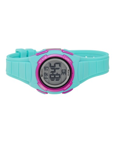 RELOJ DIGITAL CAUCHO COLOR AZUL TURQUESA Y ROSA COMBINADO