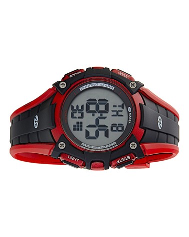 RELOJ DIGITAL CAUCHO COLOR ROJO Y NEGRO CRONO CON CALENDARIO