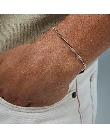 PULSERA ACERO DORADA MODELO BARBADA