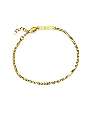PULSERA ACERO DORADA MODELO BARBADA