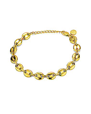 PULSERA ACERO DORADO MODELO CALABROTE