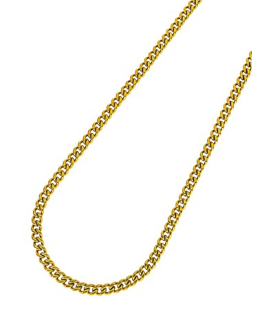 CADENA ACERO DORADA MODELO BARBADA PARA HOMBRE Y MUJER