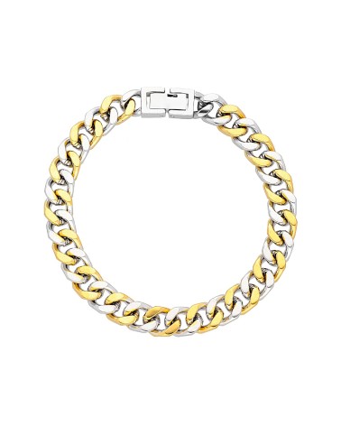 PULSERA DE ACERO PARA HOMBRE Y MUJER ESLABONES COMBINADOS