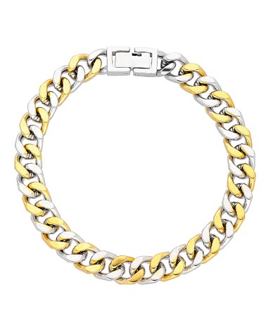 PULSERA DE ACERO PARA HOMBRE Y MUJER ESLABONES COMBINADOS