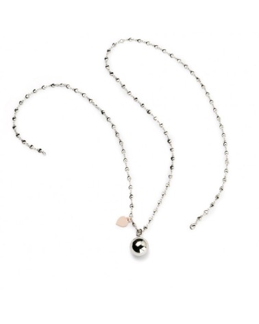 COLLAR METAL PLATEADO 90 CMS LLAMADOR DE ÁNGEL